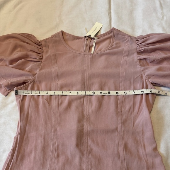 NEW Anthropologie 8 Modern Sheer Midi Dress in Violet Ice Pink ~ Sheer Classic - Picture 5 of 8